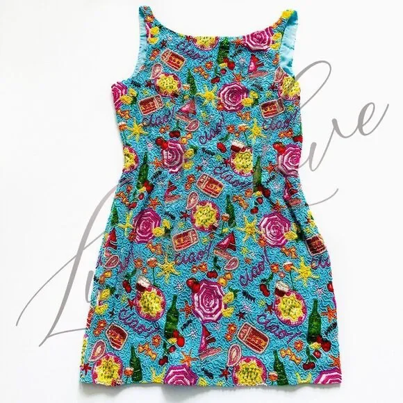 ciao beaded mini dress FOR LOVE & LEMONS Ciao Beaded Mini Dress In Blue